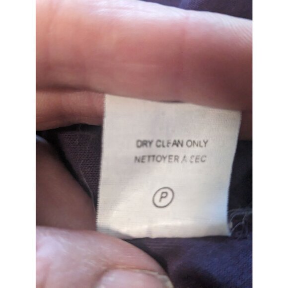 Theory Color Blocking Grey & Purple Casual A-line Dress w/Silk Tie Sash Sz M - Picture 10 of 11